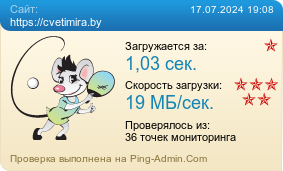 Усреднённые результаты проверки сайта https://cvetimira.by