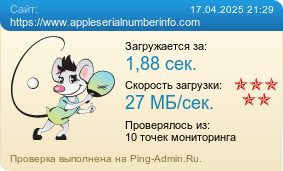 Усреднённые результаты проверки сайта https://www.appleserialnumberinfo.com