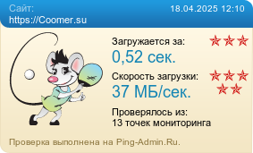 Усреднённые результаты проверки сайта https://Coomer.su
