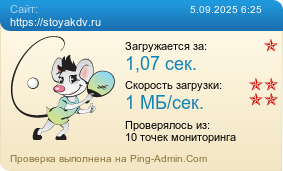 Усреднённые результаты проверки сайта https://stoyakdv.ru
