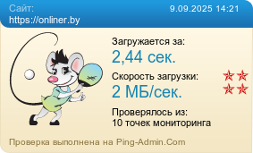 Усреднённые результаты проверки сайта https://onliner.by
