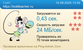Усреднённые результаты проверки сайта https://boldteacher.ru