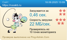 Усреднённые результаты проверки сайта https://rusakb.ru