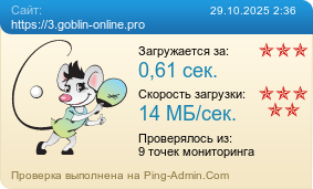 Усреднённые результаты проверки сайта https://3.goblin-online.pro