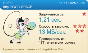Усреднённые результаты проверки сайта http://iGOD.SPACE