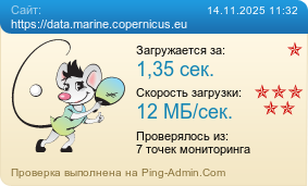 Усреднённые результаты проверки сайта https://data.marine.copernicus.eu