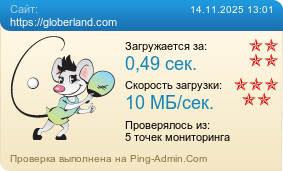Усреднённые результаты проверки сайта https://globerland.com