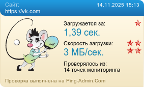 Усреднённые результаты проверки сайта https://vk.com