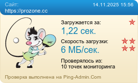 Усреднённые результаты проверки сайта https://prozone.cc