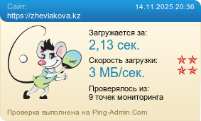 Усреднённые результаты проверки сайта https://zhevlakova.kz