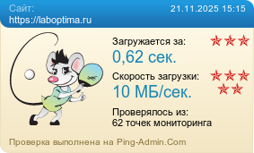 Усреднённые результаты проверки сайта https://laboptima.ru