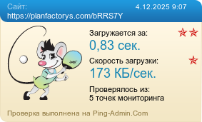 Усреднённые результаты проверки сайта https://planfactorys.com/bRRS7Y