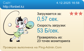 Усреднённые результаты проверки сайта http://fonbet.kz