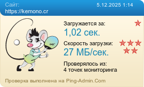 Усреднённые результаты проверки сайта https://kemono.cr