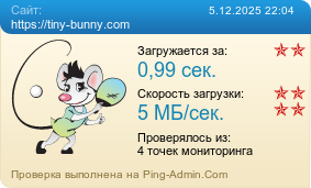 Усреднённые результаты проверки сайта https://tiny-bunny.com