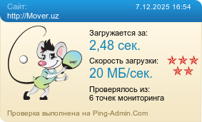 Усреднённые результаты проверки сайта http://Mover.uz