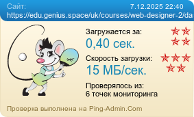 Усреднённые результаты проверки сайта https://edu.genius.space/uk/courses/web-designer-2/dashboard