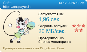 Усреднённые результаты проверки сайта https://mxplayer.in