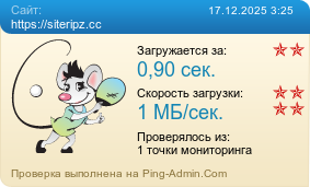 Усреднённые результаты проверки сайта https://siteripz.cc