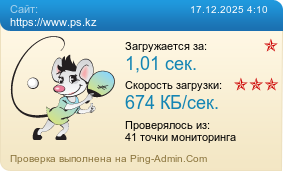 Усреднённые результаты проверки сайта https://www.ps.kz