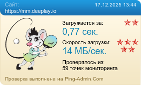 Усреднённые результаты проверки сайта https://mm.deeplay.io