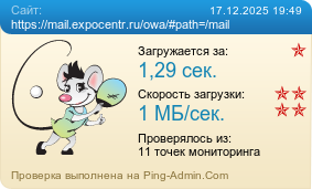 Усреднённые результаты проверки сайта https://mail.expocentr.ru/owa/#path=/mail