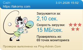 Усреднённые результаты проверки сайта https://lakorny.com