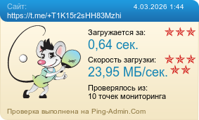 Усреднённые результаты проверки сайта https://t.me/+T1K15r2sHH83Mzhi