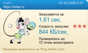 Усреднённые результаты проверки сайта https://imtw.ru