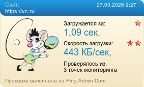 Усреднённые результаты проверки сайта https://vc.ru