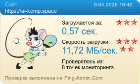 Усреднённые результаты проверки сайта https://ai-kemp.space