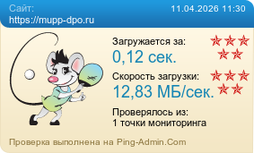 Усреднённые результаты проверки сайта https://mupp-dpo.ru