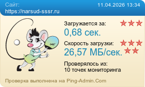 Усреднённые результаты проверки сайта https://narsud-sssr.ru