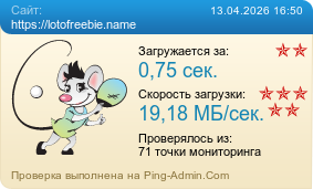 Усреднённые результаты проверки сайта https://lotofreebie.name