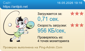 Усреднённые результаты проверки сайта https://antijob.net