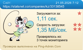 Усреднённые результаты проверки сайта https://statsnet.co/companies/kz/33138545
