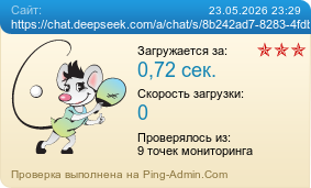 Усреднённые результаты проверки сайта https://chat.deepseek.com/a/chat/s/8b242ad7-8283-4fdb-a08c-b82019a21baf