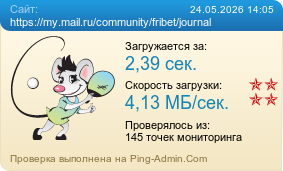 Усреднённые результаты проверки сайта https://my.mail.ru/community/fribet/journal