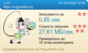 Усреднённые результаты проверки сайта https://migrantid.org