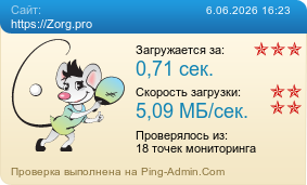 Усреднённые результаты проверки сайта https://Zorg.pro