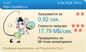 Усреднённые результаты проверки сайта https://positon.ru