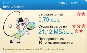 Усреднённые результаты проверки сайта https://Tutlot.ru