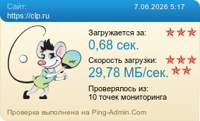 Усреднённые результаты проверки сайта https://clp.ru