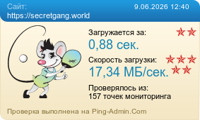 Усреднённые результаты проверки сайта https://secretgang.world