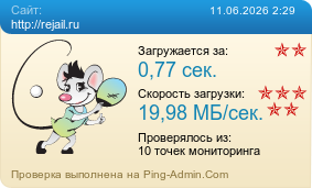 Усреднённые результаты проверки сайта http://rejail.ru