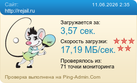 Усреднённые результаты проверки сайта http://rejail.ru