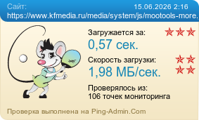 Усреднённые результаты проверки сайта https://www.kfmedia.ru/media/system/js/mootools-more.js