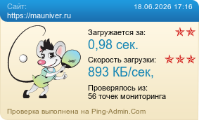 Усреднённые результаты проверки сайта https://mauniver.ru