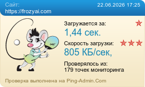Усреднённые результаты проверки сайта https://frozyai.com