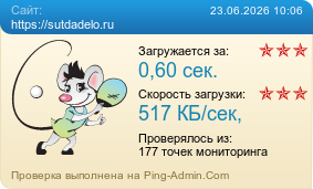 Усреднённые результаты проверки сайта https://sutdadelo.ru